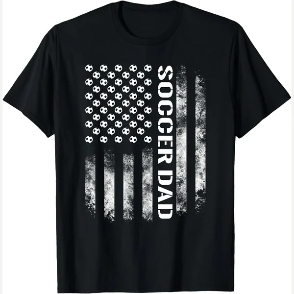 Soccer Dad t-shirt, black, proud soccer daddy tee and gift idea print by Proud Soccer Daddy Tee And Gift Idea