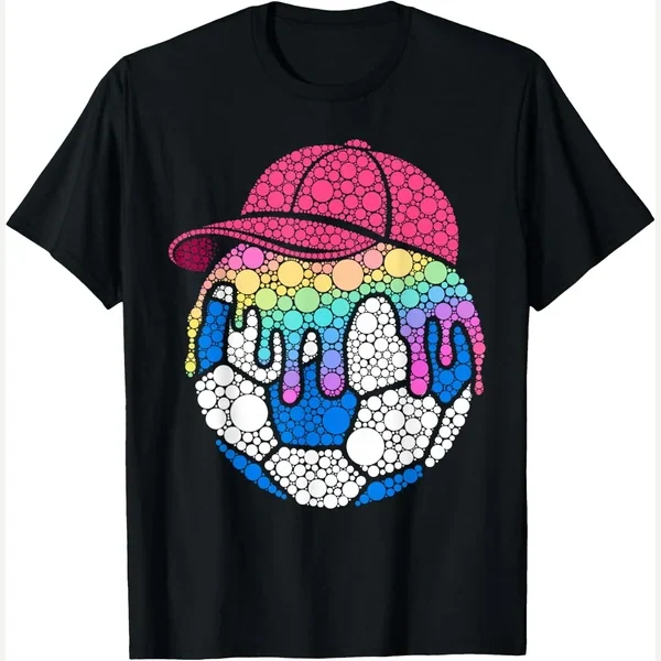 Dot Ice Cream Drip Sport Lover print by Soccer Dot Sport Lovers Kids Boys Girls Tee