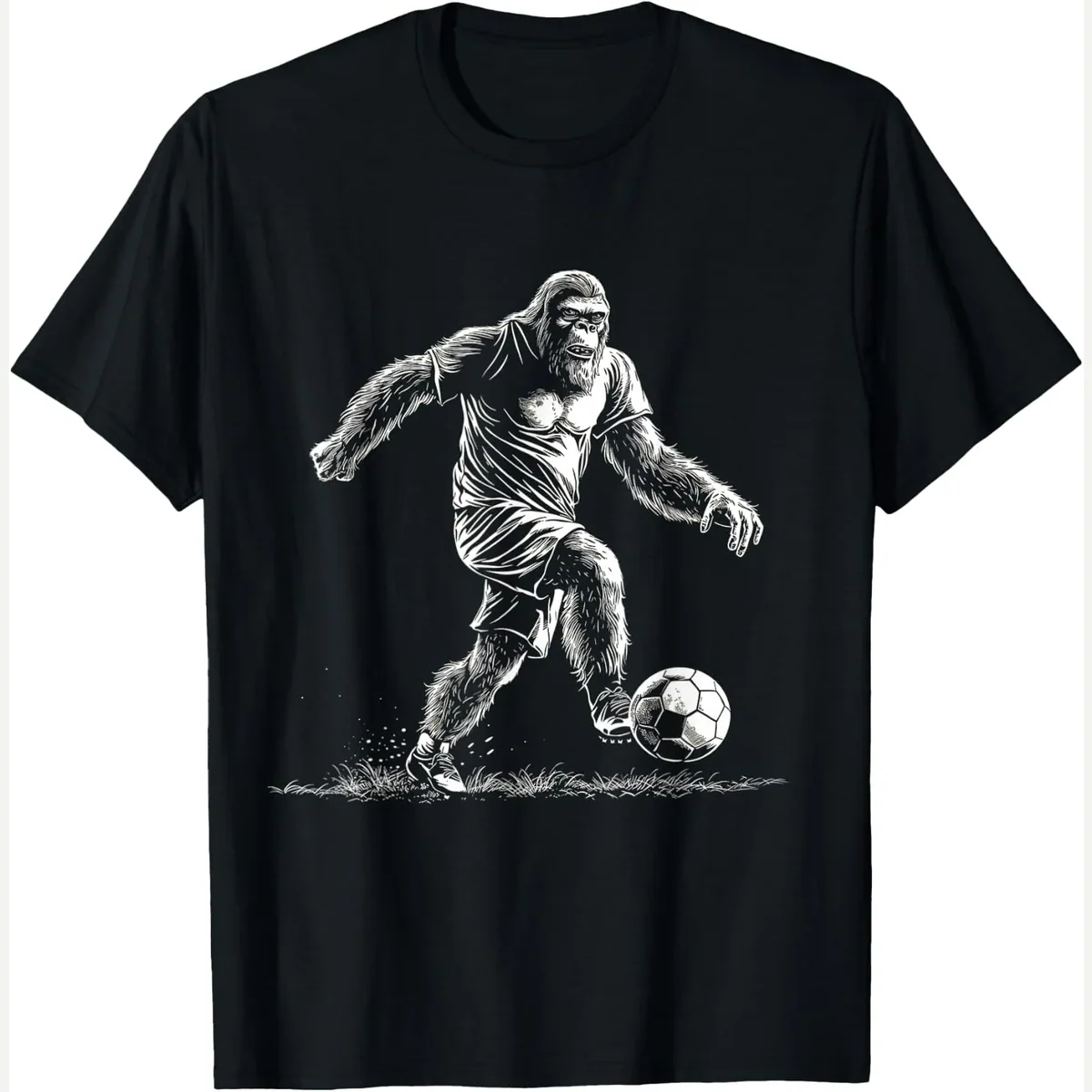 Bigfoot Playing Sasquatch print by Soccer Bigfoot Co.