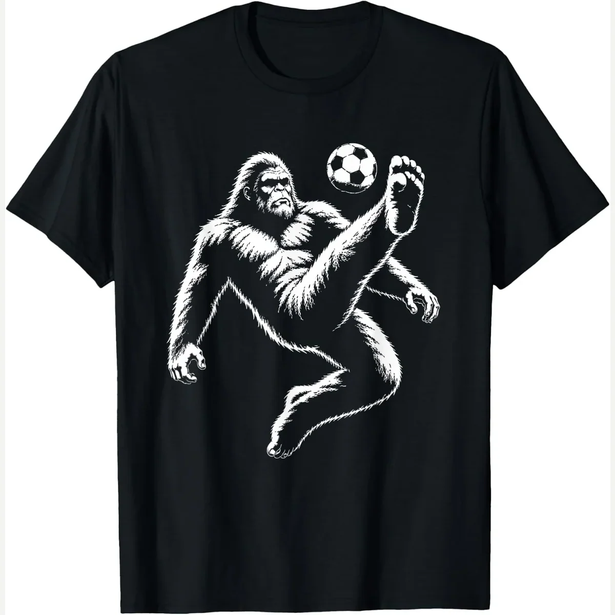 Bigfoot Bicycle Kick Sasquatch print by Soccer Bigfoot Overhead Kick
