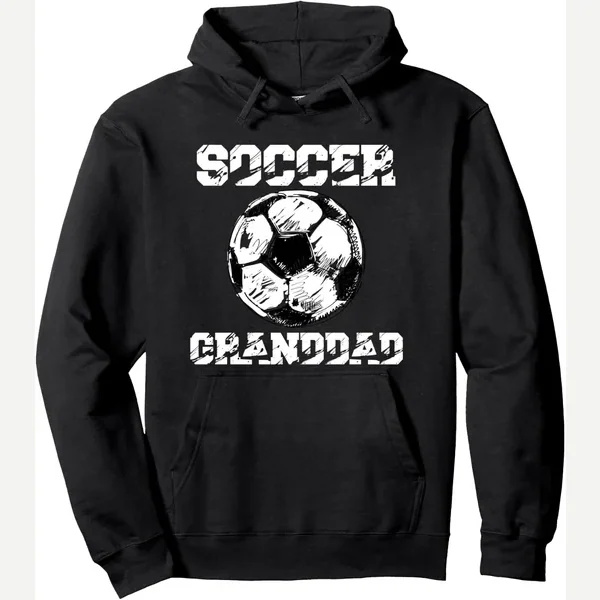 Granddad Pullover Hoodie print by Soccer Granddad Jun