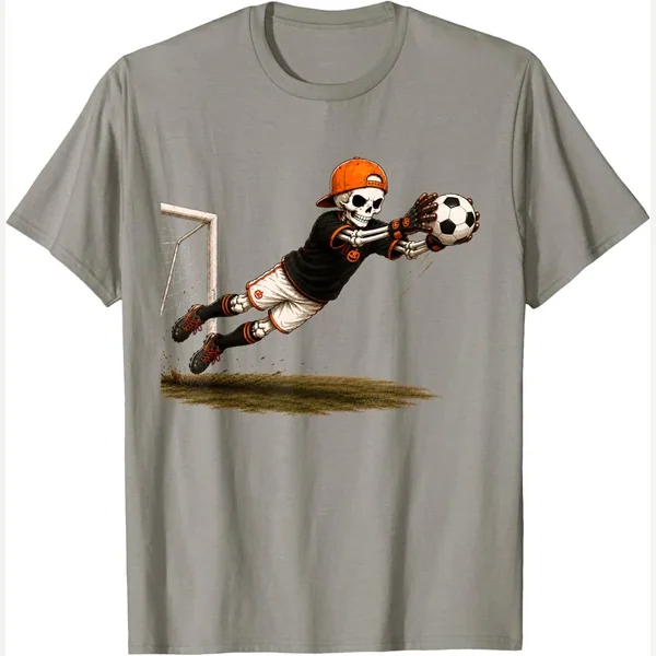 Halloween Skeleton Costume print by Halloween Soccer Goalie Skeleton Boys Tees