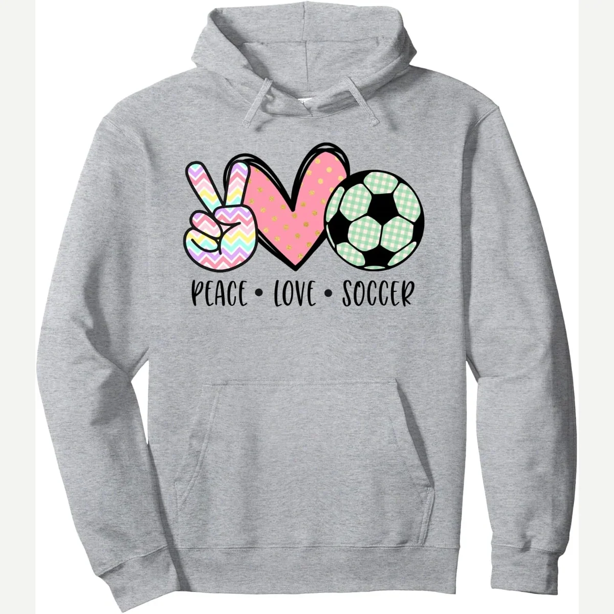 Peace Love Pastel Teen Pullover Hoodie print by DUET ME