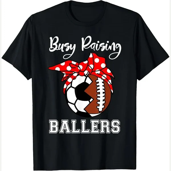 Busy Raising Ballers Football print by Soccer Lover Apparel