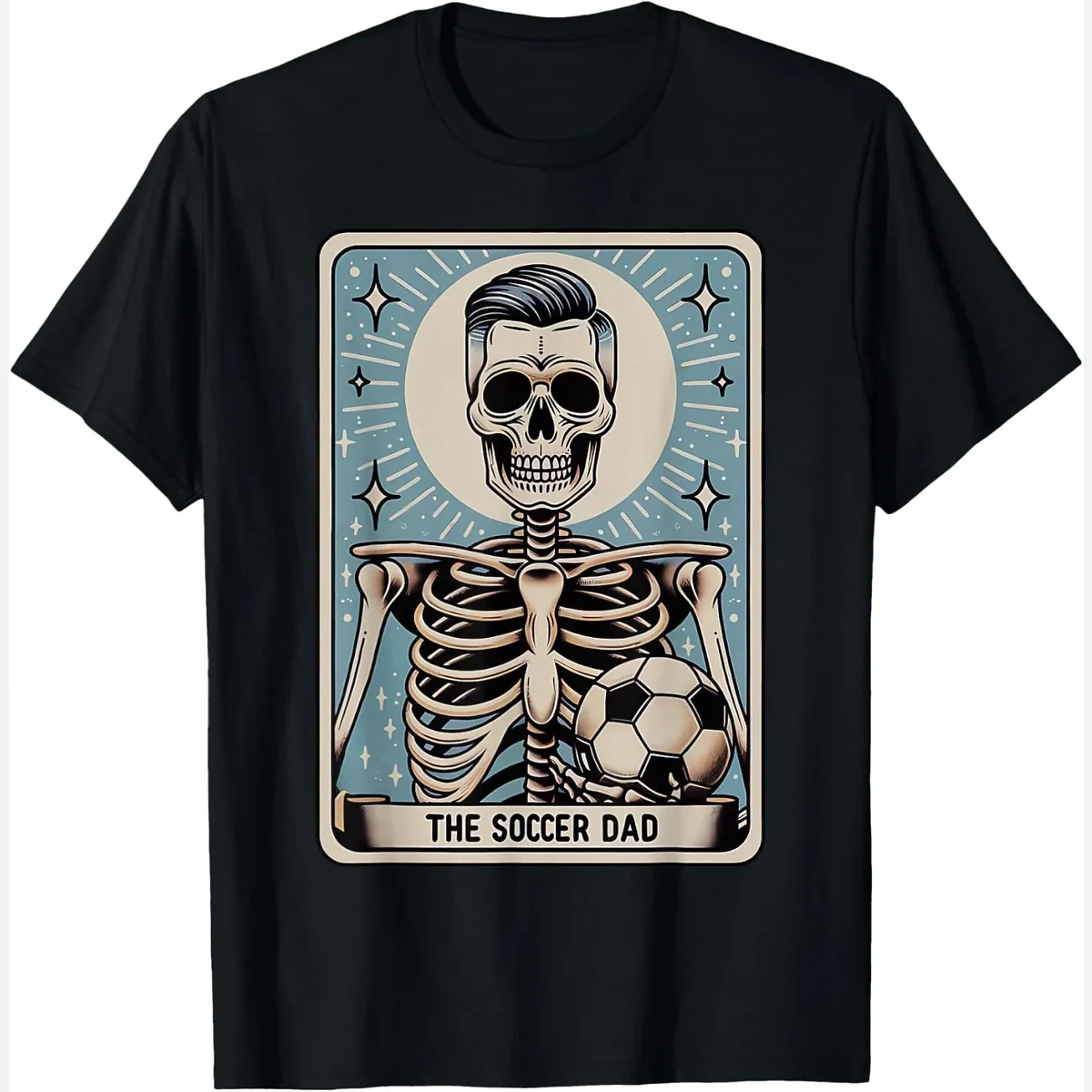 Skeleton Tarot Card Halloween Sport Lover print by Soccer Dad Tarot Card Skeleton Soccer Player