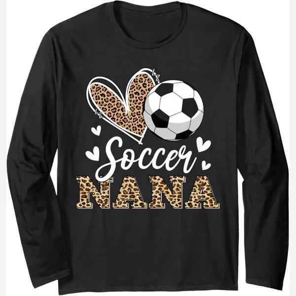 Soccer Nana Leopard Player print by Love Soccer Player Funny