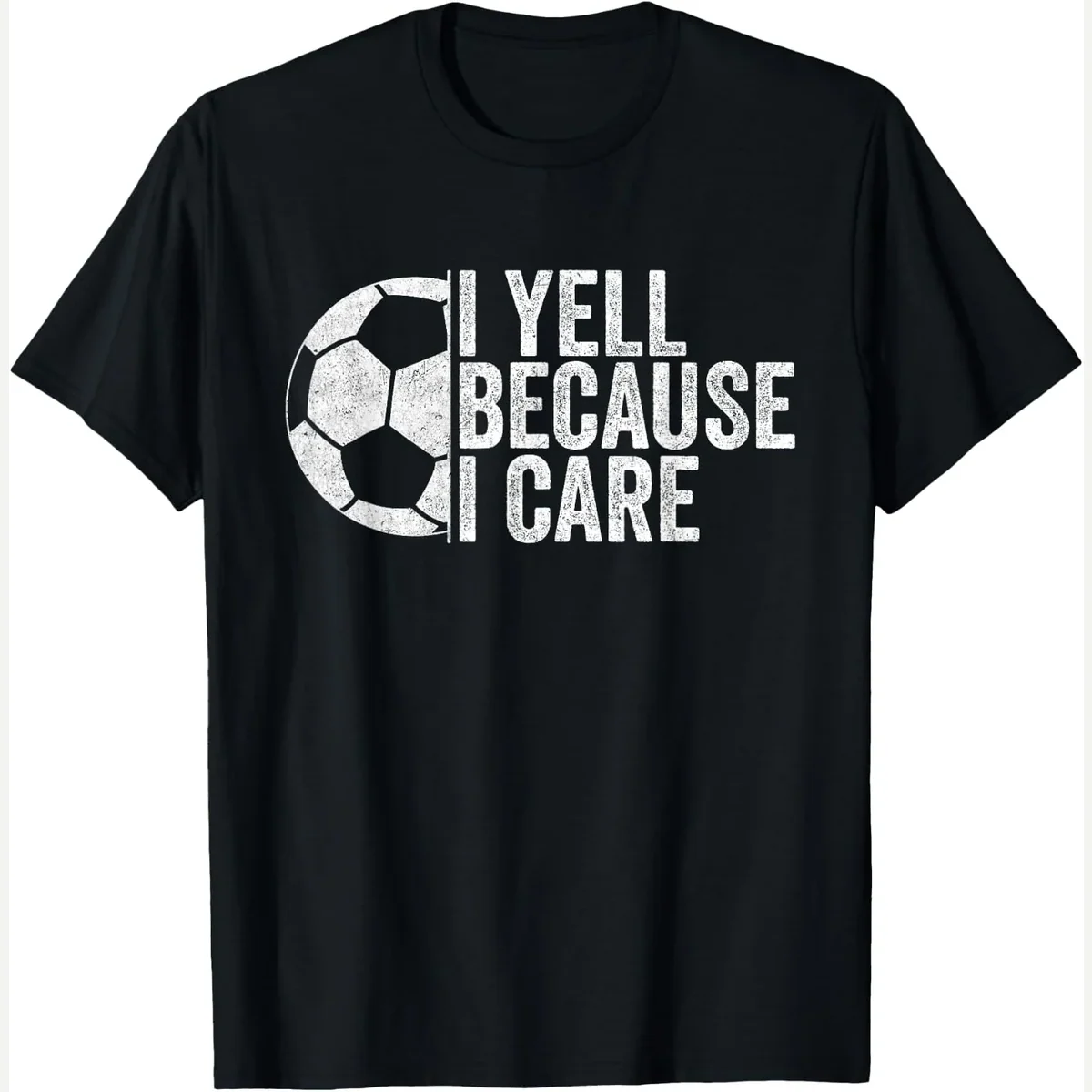 I Yell Because I Care Fan print by I Yell Because I Care Soccer Fan Humor Tees Gift