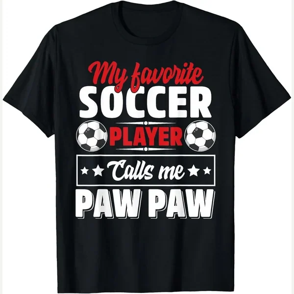 My Favorite Calls Me Paw print by Family Soccer Father's Day Shirts For Men