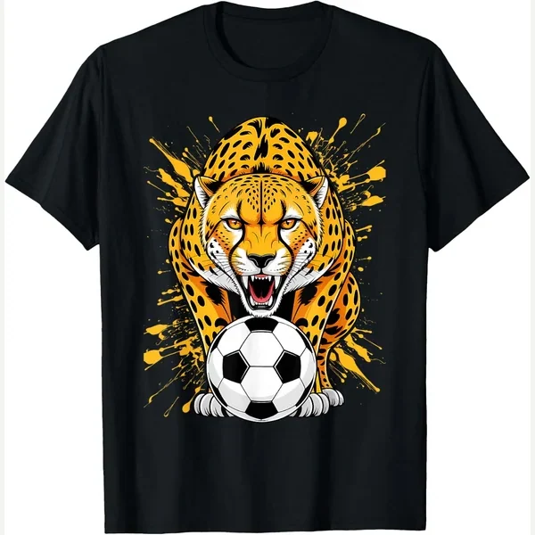 Cheetah Playing Animal print by Cheetah Playing Soccer Lover Gift Co.
