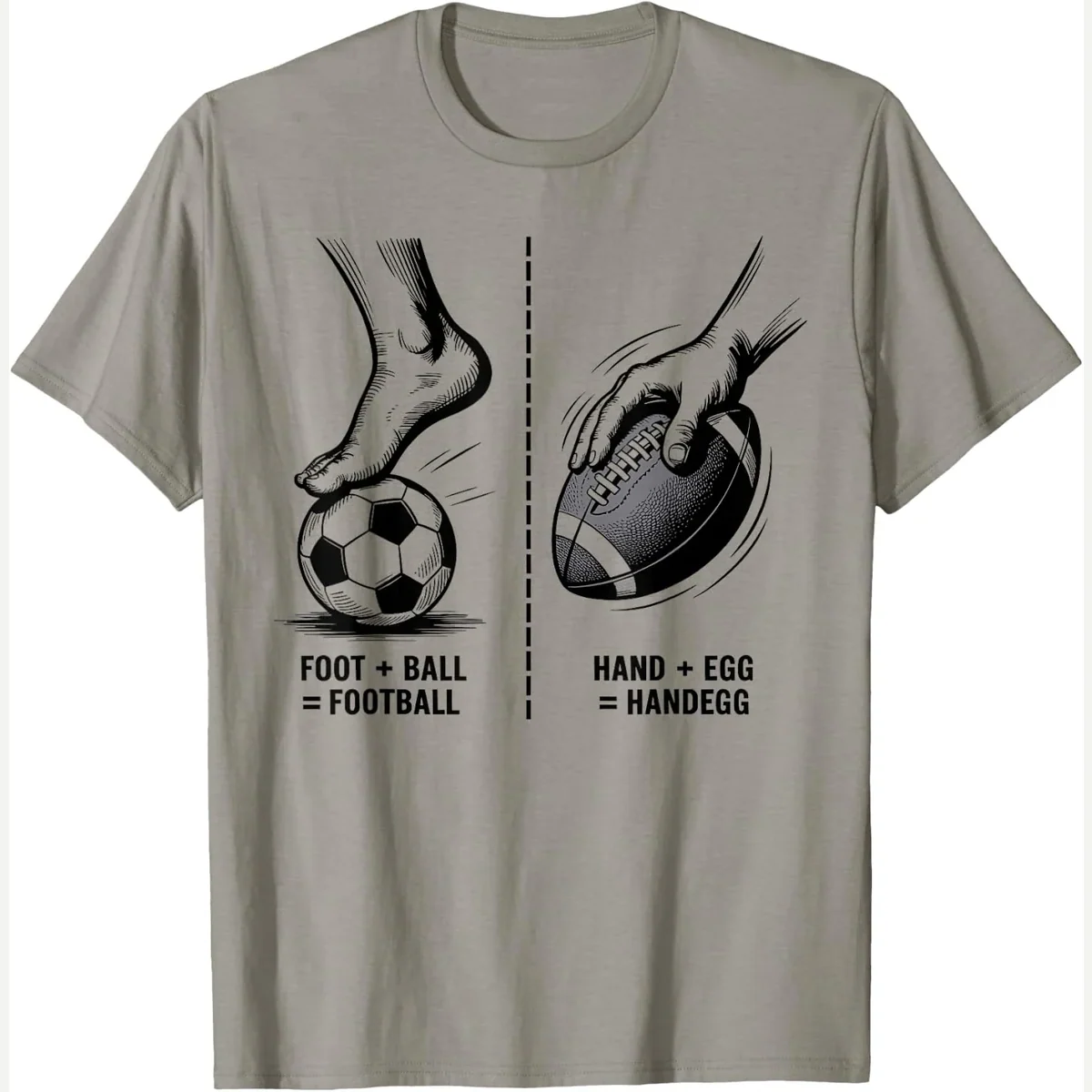 Handegg vs Football Meme Logic Sports print by Funny Soccer Logic & Handegg Sports Memes