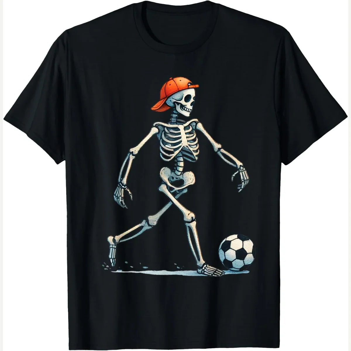 Skeleton Halloween Costume print by Skeleton Soccer Halloween Boys Tees