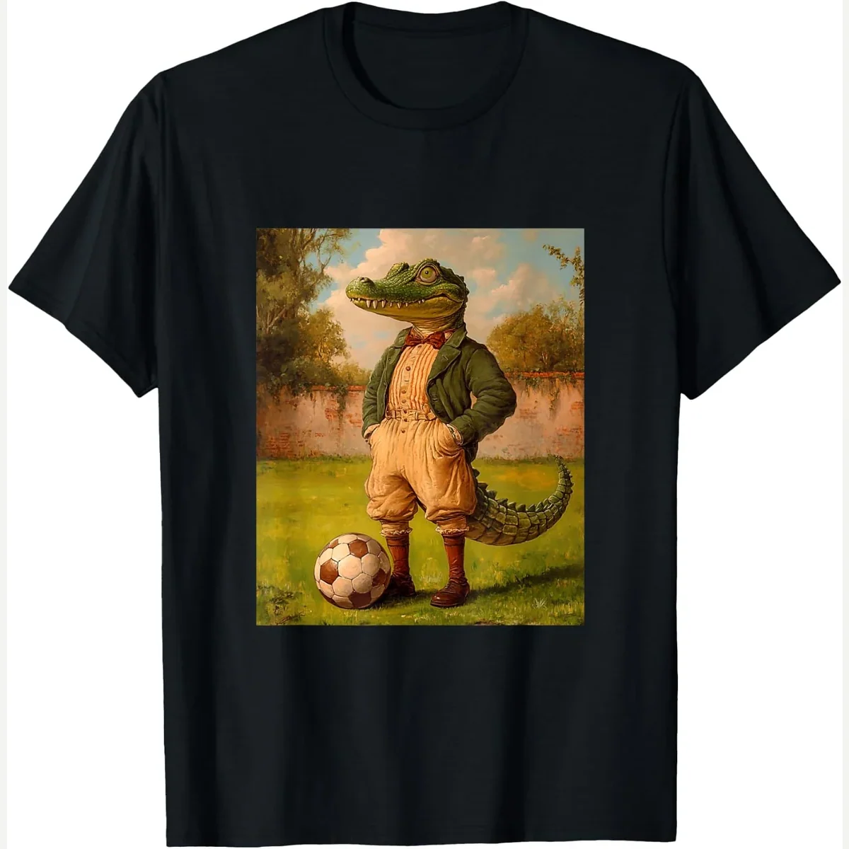 Crocodile Playing Weird print by Crocodile Lover Soccer Player Apparel