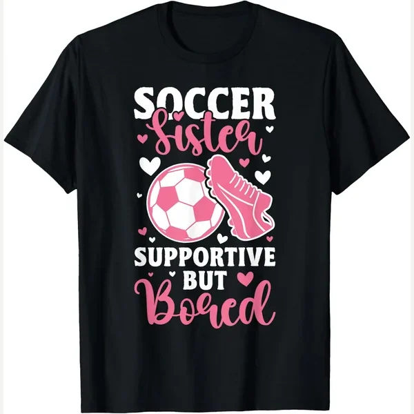 Supportive But Bored, funny soccer sister novelty designs print by Funny Soccer Sister Novelty Designs