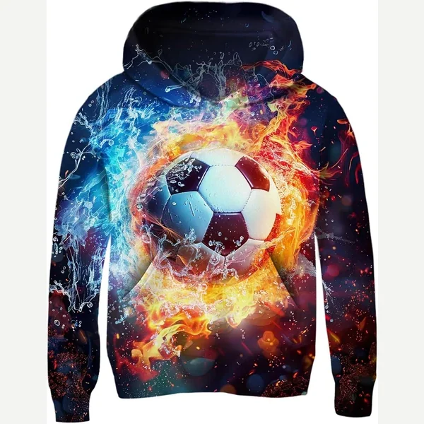 Hoodies Flame Sweatshirt print by Kimoda
