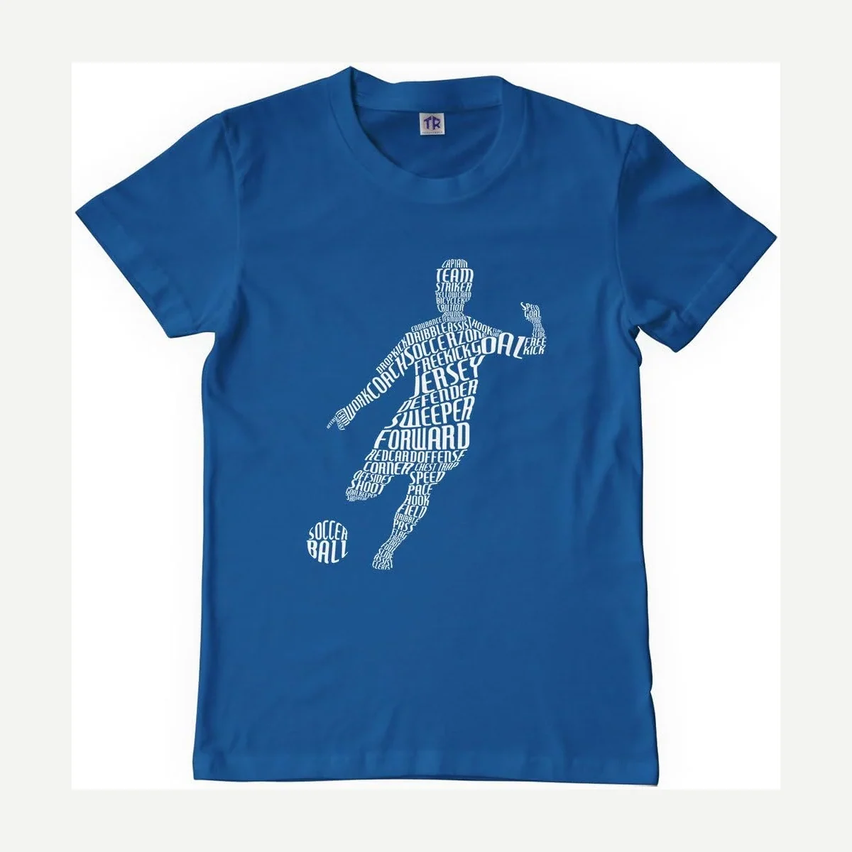 Big Typography Royal Blue print by Threadrock