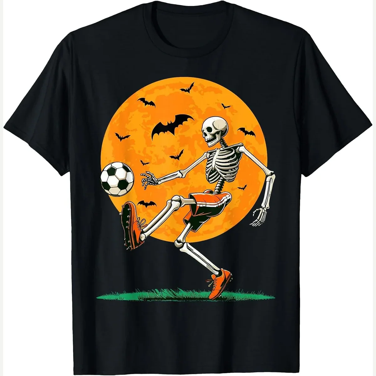 Skeleton Spooky Football Halloween print by Funny Halloween Skeleton Sports Boys Costume