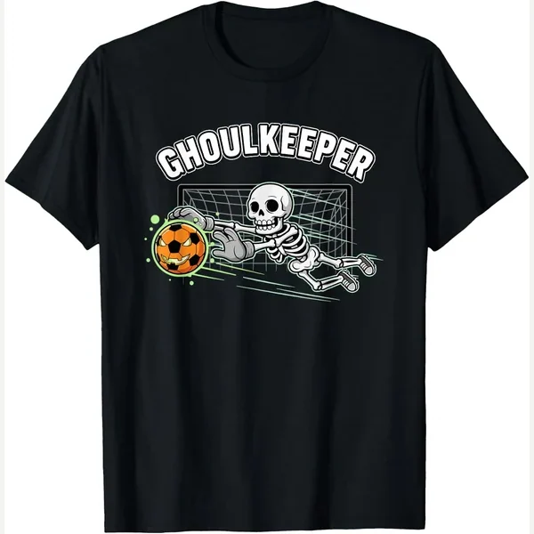 GHOULKEEPER Skeleton Halloween Pun print by Ghoulkeeper Soccer Goalie Halloween