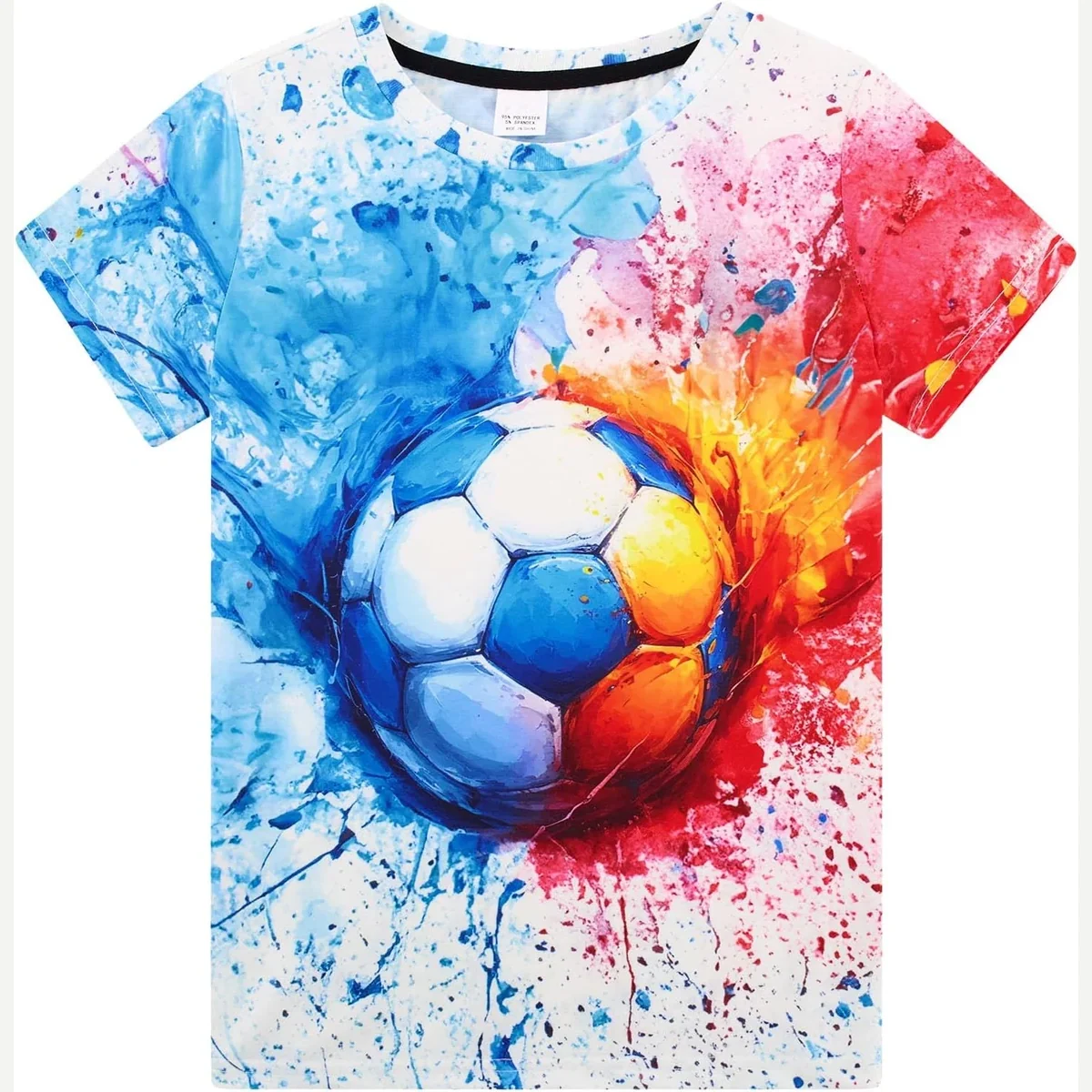 Kids & Youth t-shirt, soccer multicolor print by Funnycokid