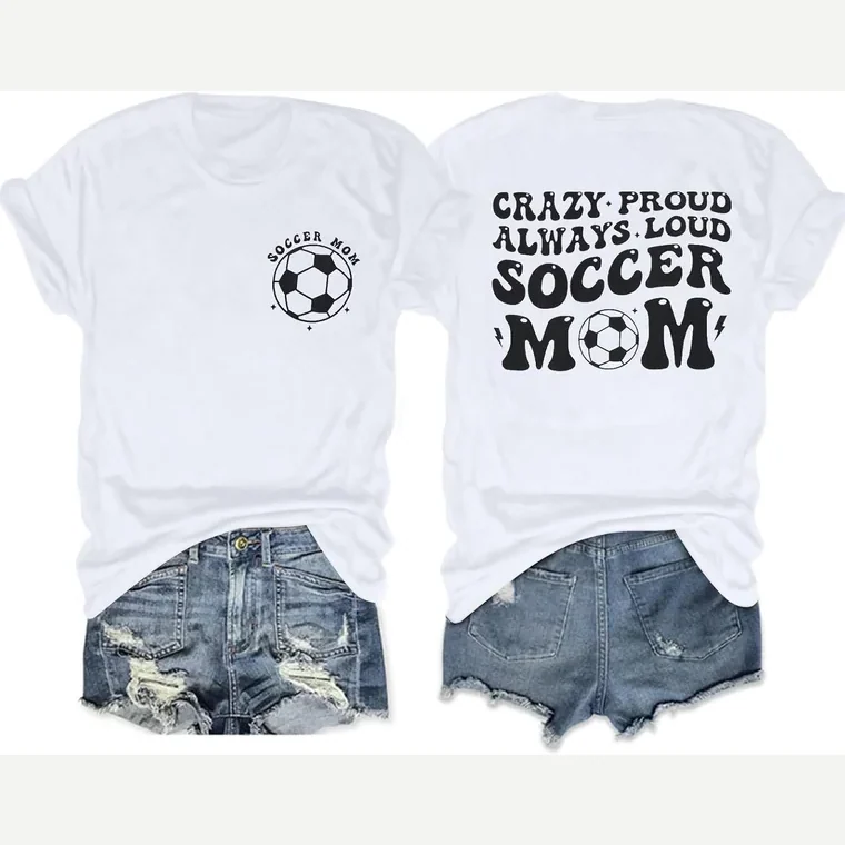 Letter Printed Tees Life Blue print, from the soccer mom shirts department