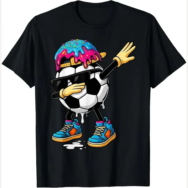 Dabbing Ice Cream Drip print by Funny Soccer Ice Cream Drip Outfit Boys Kids Girls