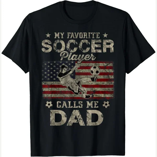 My Favorite Calls Me USA Flag print by Soccer American Flag Daddy Father's Day Gift