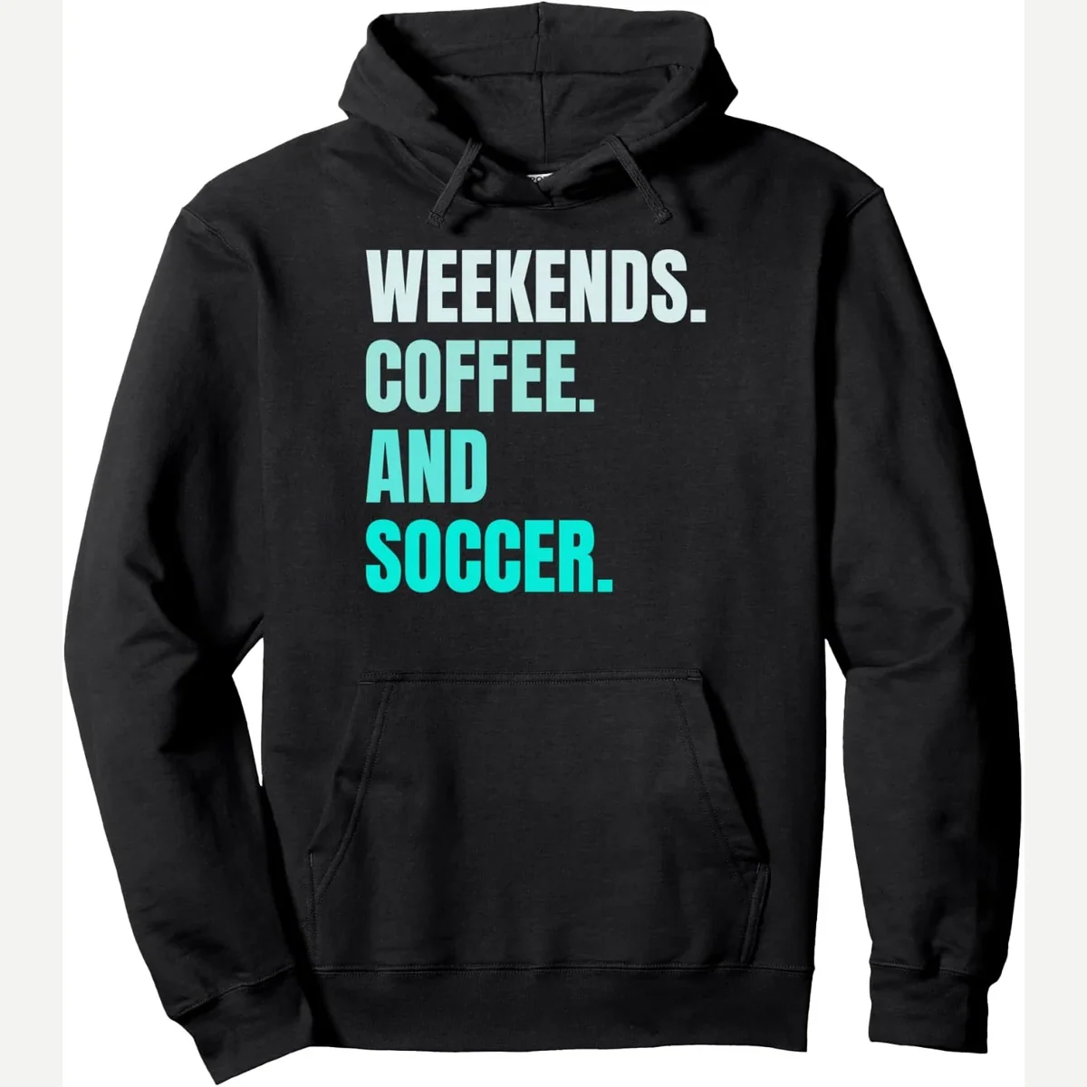 Weekends Coffee And Lovers Fan Pullover Hoodie print by Weekends Coffee And Soccer Vintage Retro Tees Co