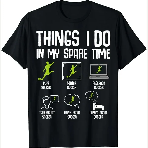Things I Do in My Spare Time print by Men ́s Soccer Apparel & Gift Idea