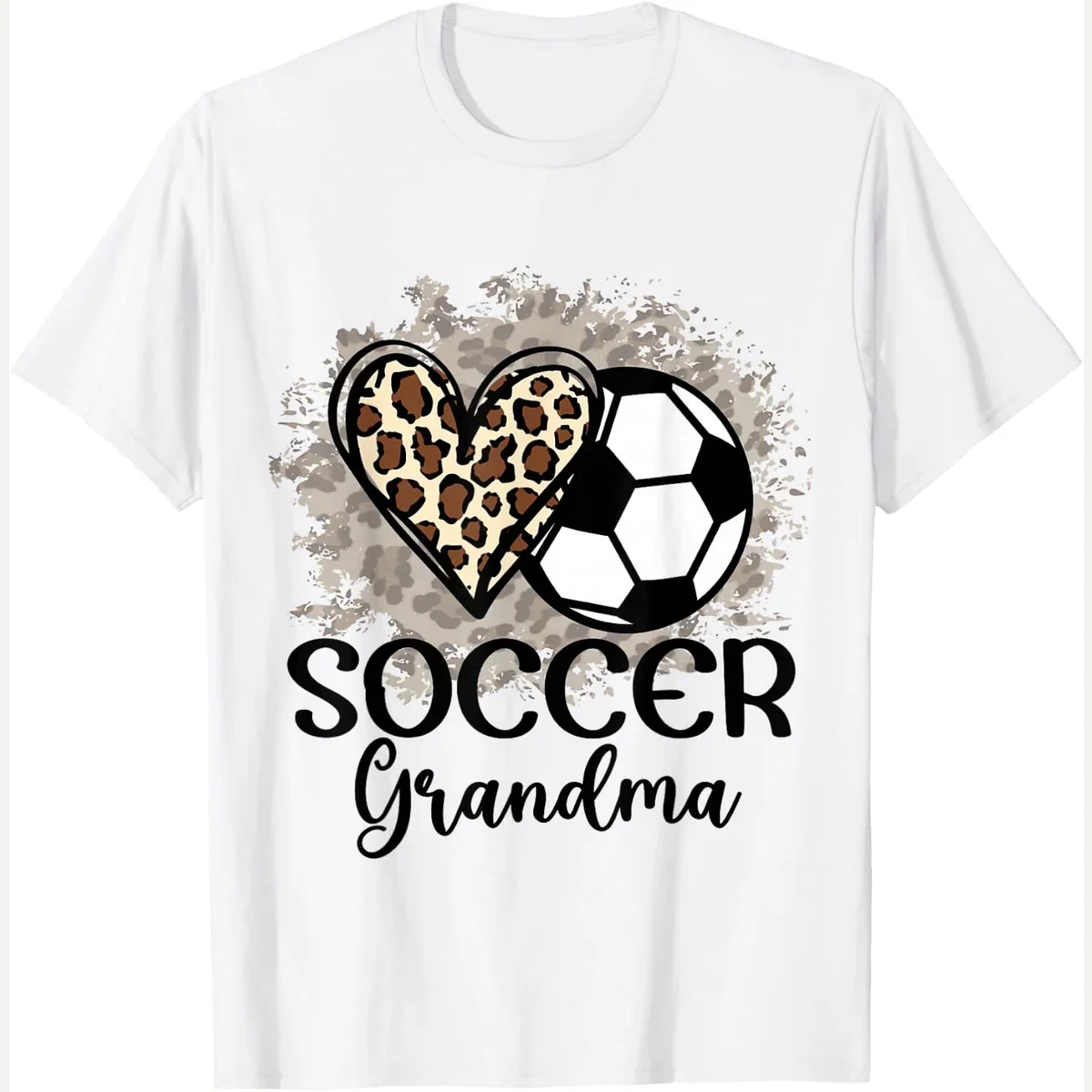 Leopard Heart Proud print by Soccer Grandma Funny Outfits