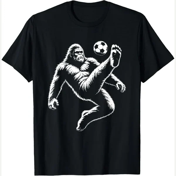 Bigfoot Bicycle Kick Sasquatch print by Soccer Bigfoot Overhead Kick