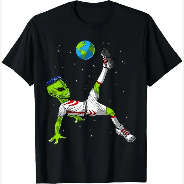 Alien Football print by Funny Space Aliens Clothing