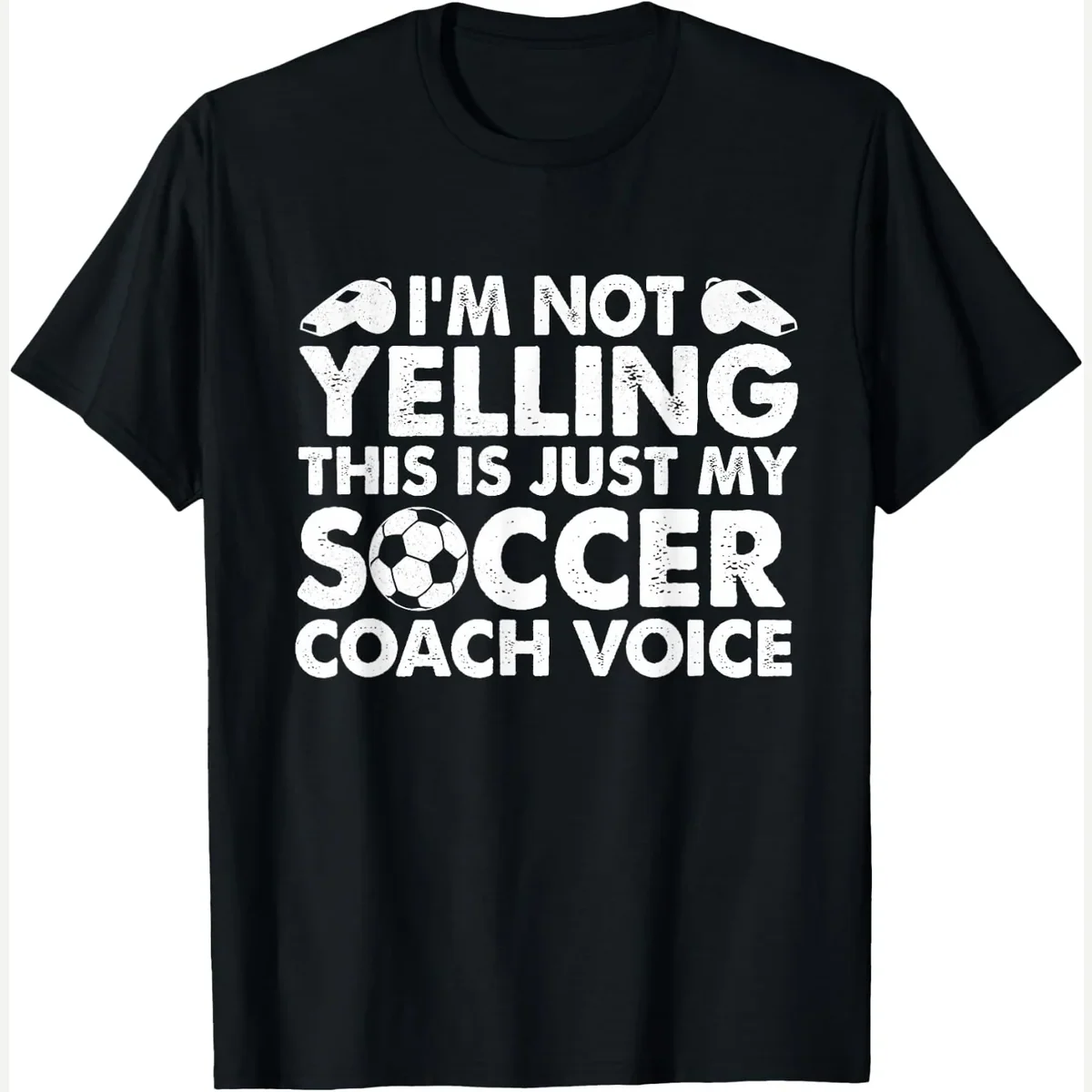 I'm Not Yelling This is Just My, soccer coach tee print by Soccer Coach Tee