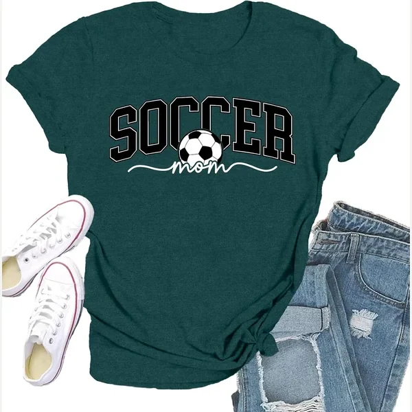 Soccer Mom Game Day, green print by Qskall