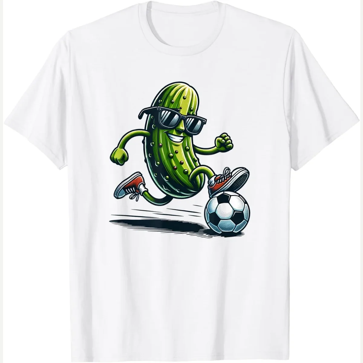 Pickle Playing and Wearing Sunglasses print by Sports and Humor and Funny Pickle by H