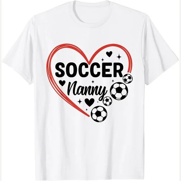 Nanny Heart print by Love Soccer Player Funny