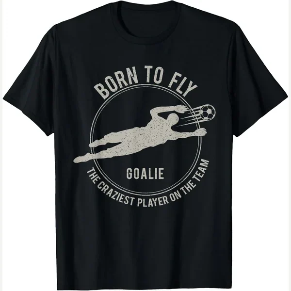 Born to Fly print by Funny Soccer Goalkeeper Goalie Tees