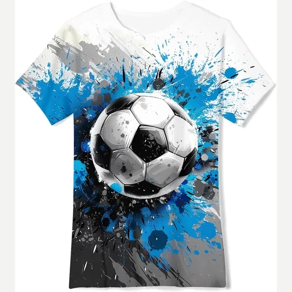 Kids & Youth t-shirt, splash ink soccer print by Kimoda