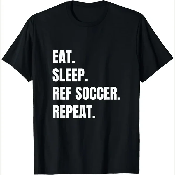 Eat Sleep print by Soccer Referee Funny Tees