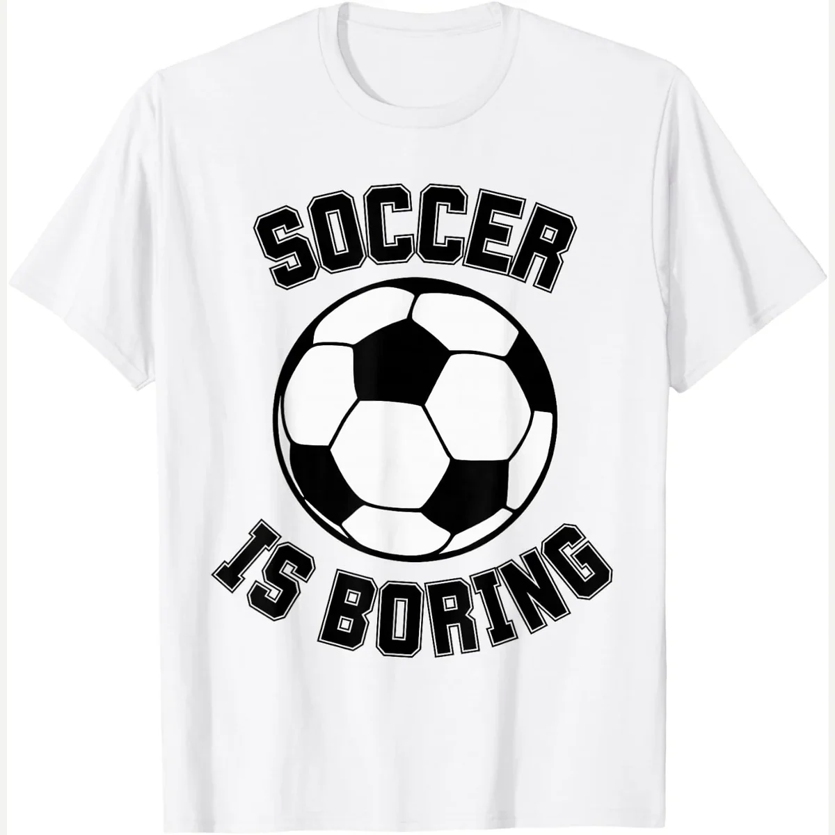 Is Boring I Hate This Is A Dumb print by Humorous Funny Sarcastic Anti Soccer And Sports