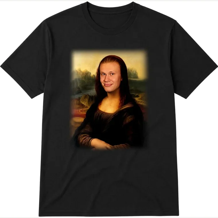 Mona Lisa Meme print, from the player shirts department