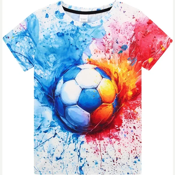 Kids & Youth t-shirt, soccer multicolor print by Funnycokid
