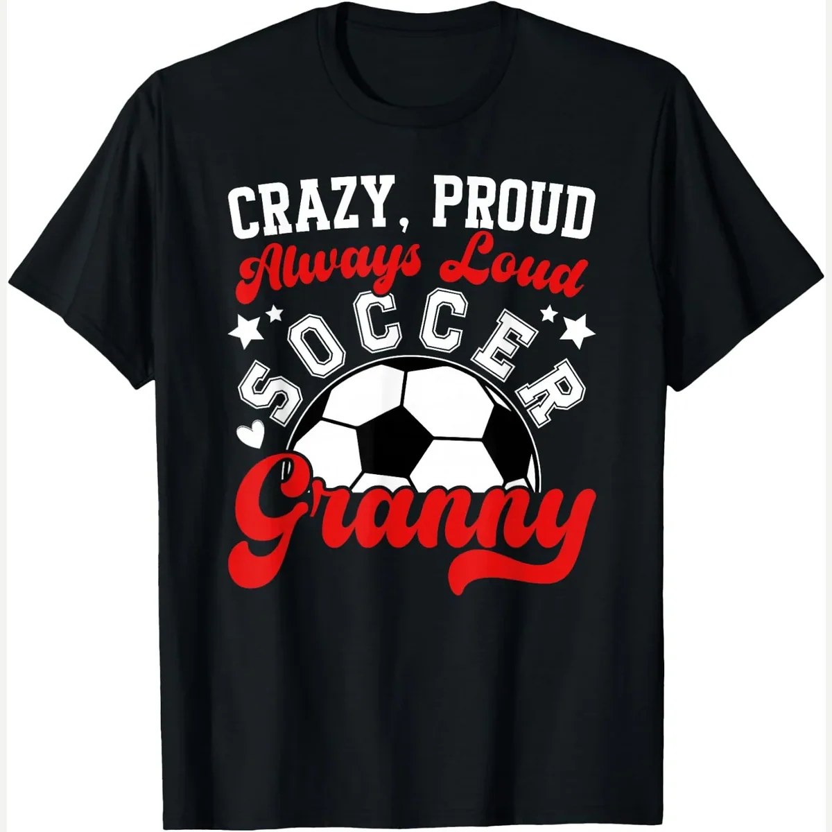 Crazy Proud Granny of A print by Funny Soccer Granny For Mother's Day