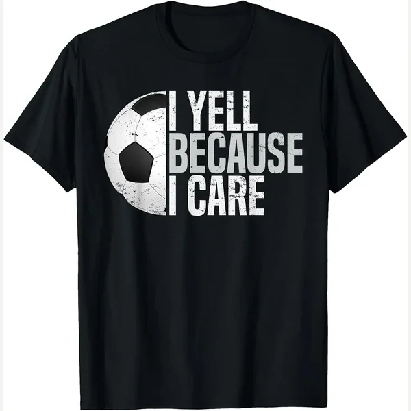 Fan I Yell Because I Care Dads print by Soccer Dad Themed Birthday Design