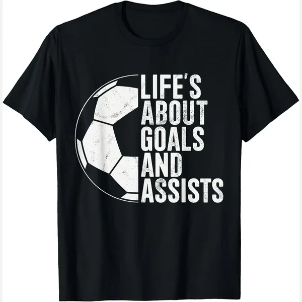 Life's About Goals And Assists Fan print by Soccer Fan and Soccer Player Outfits
