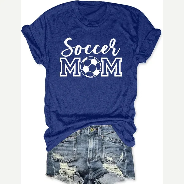 Soccer Mama Season Blue print by Sunidol
