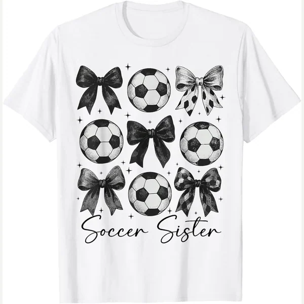 Coquette Bow, soccer sister funny bow soccer graphic print by Soccer Sister Funny Bow Soccer Graphic