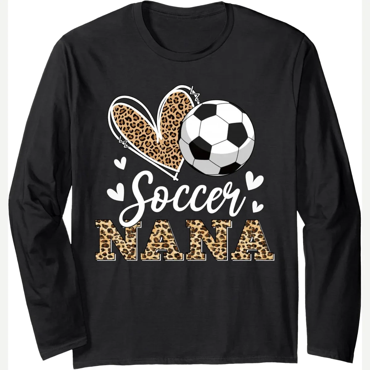 Soccer Nana Leopard Player print by Love Soccer Player Funny