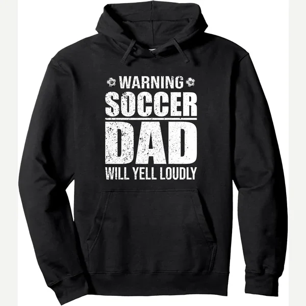 Fan Pullover Hoodie print by soccer dad shirts for men soccer dad gifts