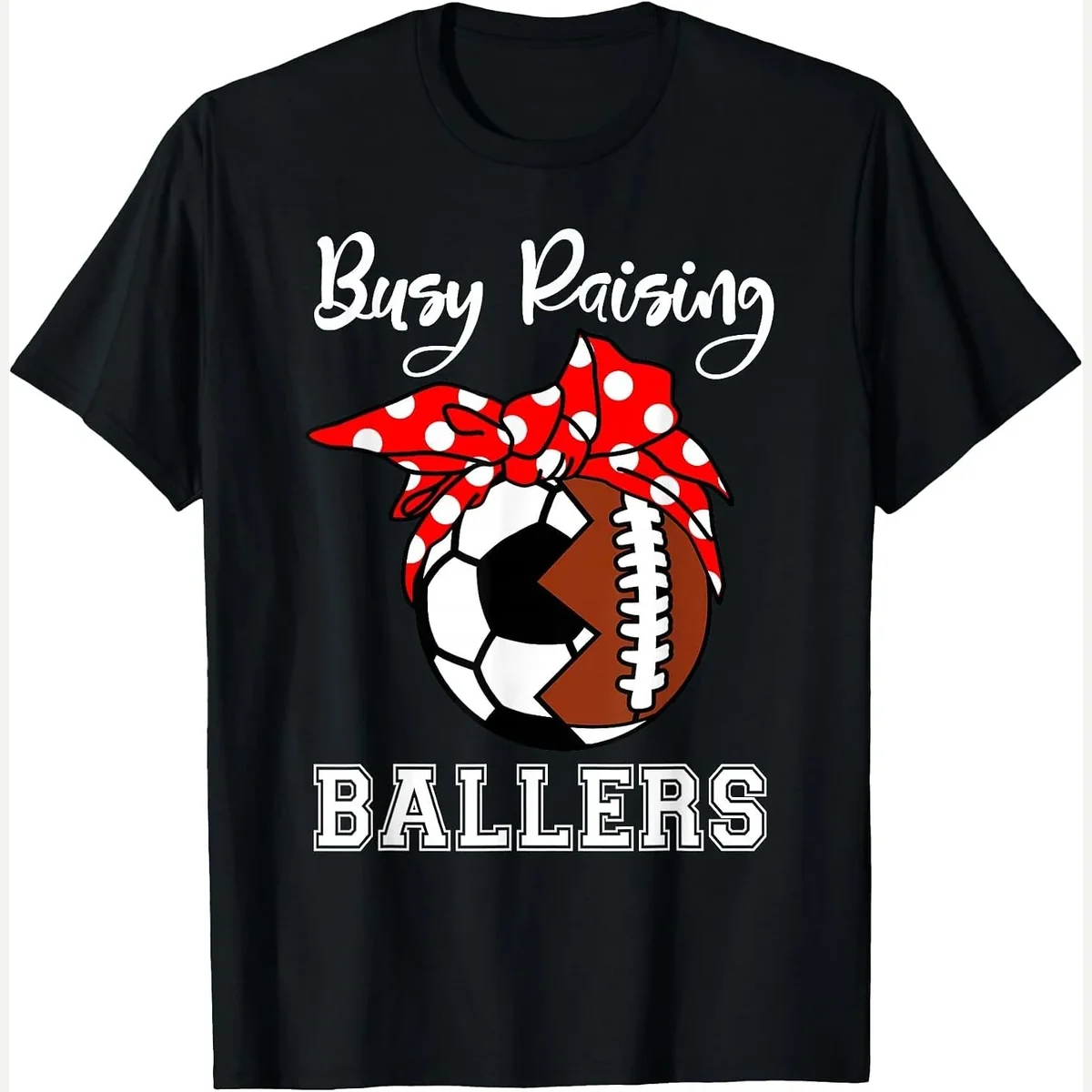 Busy Raising Ballers Football print by Soccer Lover Apparel