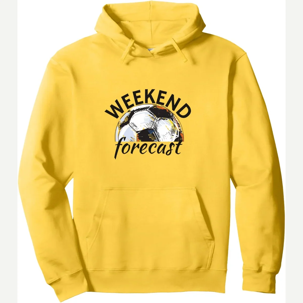 WEEKEND FORECAST Footballer Pullover Hoodie print by SOCCER LIFE