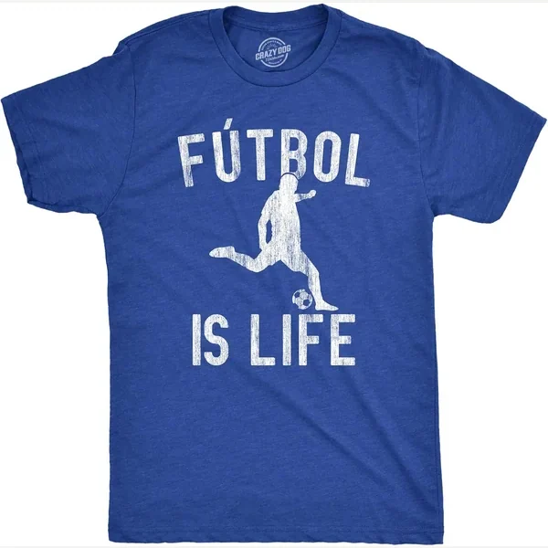 Is Life Football Lovers Royal print by Crazy Dog T-Shirts